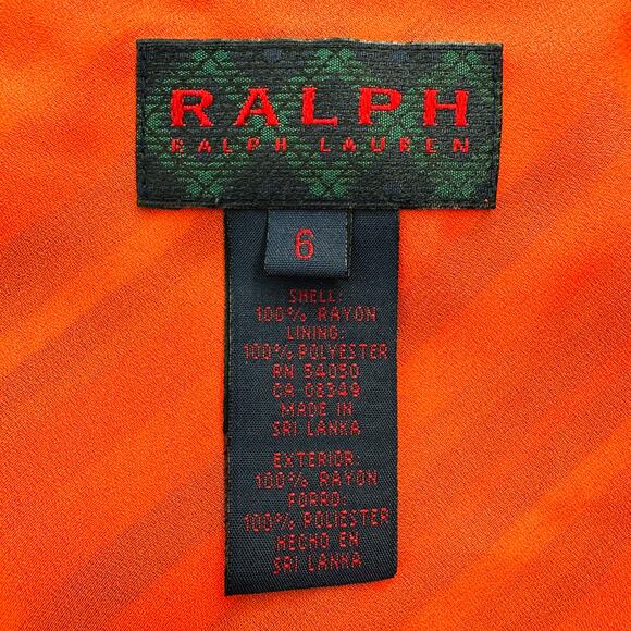 Vintage 90s Y2K Ralph Lauren Midi Slip Dress‎ in Rainbow Stripe Print Size 6 - Picture 8 of 9